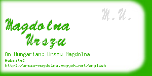 magdolna urszu business card